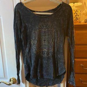 Acid Wash Long Sleeve Tee